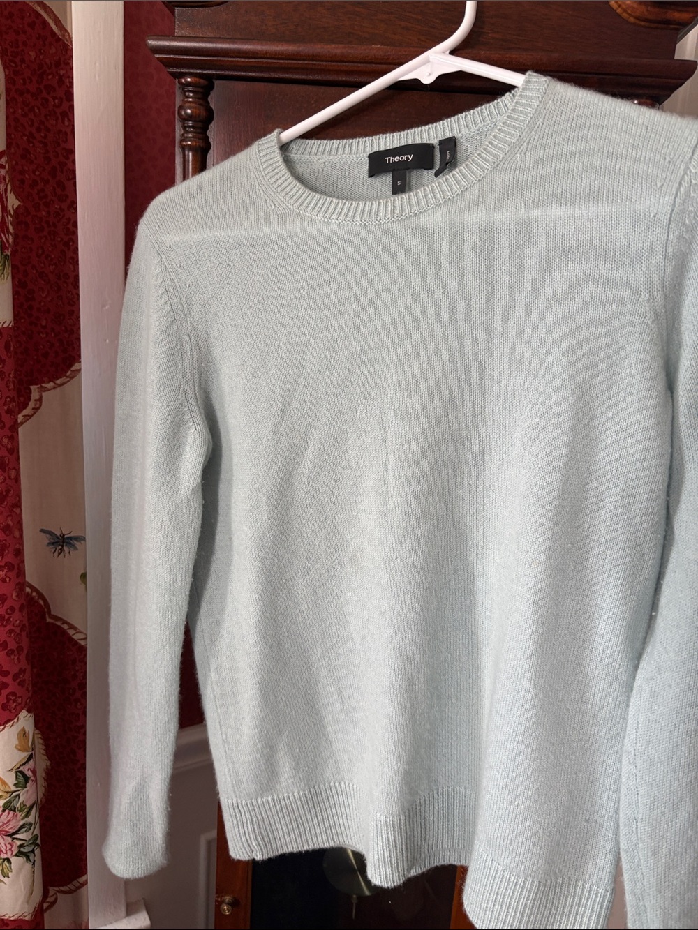 Theory Women's Crewneck Sweater in Pale Mint